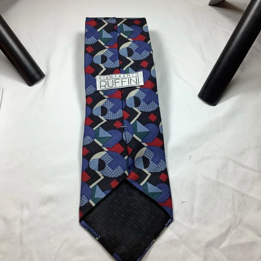 Ruffini Italy Silk Tie Abstract‎ Geometric
